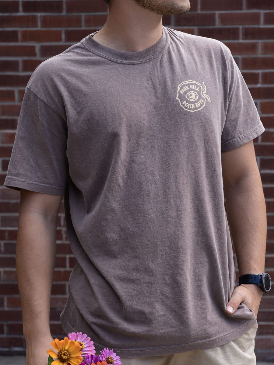 Washed charcoal classic PHPB tee, front view